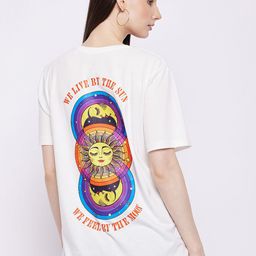 Wear Your Mind Graphic Printed Drop Shoulder Sleeves Oversized Pure Cotton T-shirt-image-72