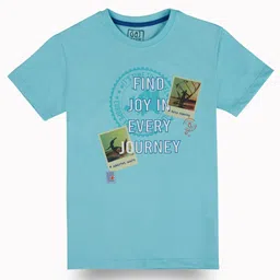 Gini and Jony Boys Graphic Printed Round Neck Cotton T-shirt-32