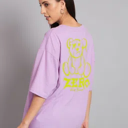 Imsa Moda Graphic Printed Drop-Shoulder Sleeves Cotton Oversized T-shirt-image-27