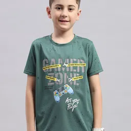 Monte Carlo Boys Typography Printed Raw Edge T-shirt-image-96