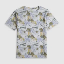 CAVIO Boys Abstract Printed Cotton T-shirt-image-24