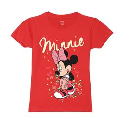 Wear Your Mind Girls Minnie Mouse Printed Pure Cotton T-shirt-image-17