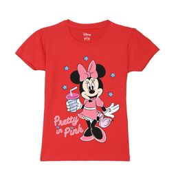 Wear Your Mind Girls Minnie Mouse Printed Pure Cotton T-shirt-image-38