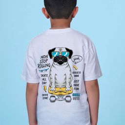 NUSYL Boys Graphic Printed Drop-Shoulder Sleeves Oversized T-shirt-picture-46