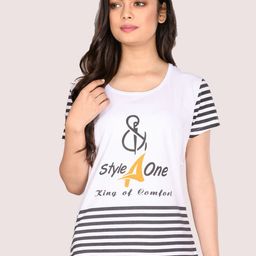 StyleAOne Typography Printed Cotton T-shirt-image-15