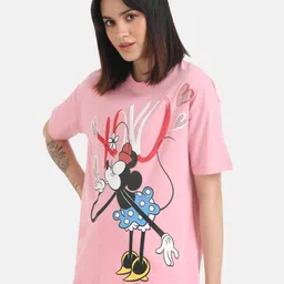 Kazo Minnie Mouse Printed Drop-Shoulder Sleeves Disney T-shirt-image-28