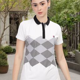 STELLERS Women Moisture Wicking Striped Polo Collar T-shirt-picture-21