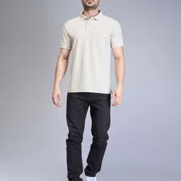 MAXZONE Men Solid Polo Collar Pockets T-shirt-image-5