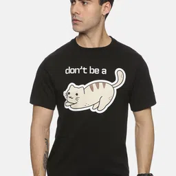 ABLING Typography Printed Pure Cotton Bio Finish Applique T-shirt-image-118