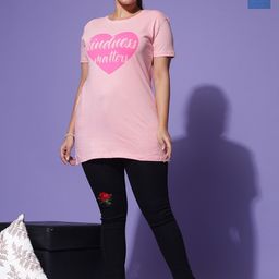 9shines Label Women Graphic Printed 2-Pcs Cotton Lounge T-shirts-image-90