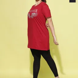 9shines Label Pack Of 2 Graphic Printed Cotton Longline Lounge T-shirts-picture-29