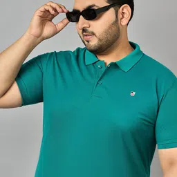 Zigo Men Solid Plus Size Polo T-shirt-image-25