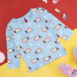 Pantaloons Baby Infant Girls Conversational Printed Cotton T-shirt-image-25