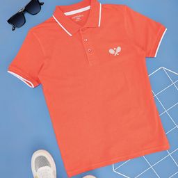 Pantaloons Junior Boys Embroidered Solid Printed Polo Collar T-shirt-image-77