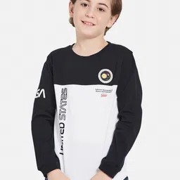 Octave Boys Typography Printed Long Sleeves Cotton T-shirt-image-30