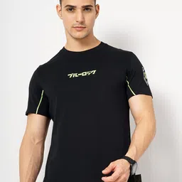 Celio Graphic Printed Cotton T-shirt-image-12
