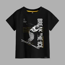 CODEZ Boys Printed V-Neck Applique T-shirt-picture-34