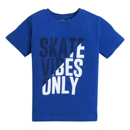 Tiny Toonzzz Boys Typography Printed V-Neck Applique T-shirt-image-48