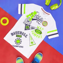 Pantaloons Junior Boys Graphic Printed Cotton T-Shirt-image-77