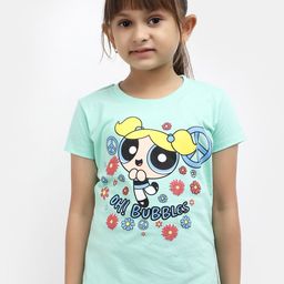V-Mart Girls Graphic Printed Cotton T-shirt-picture-5
