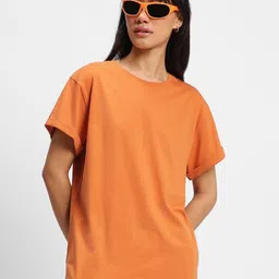 Bewakoof Solid Drop-Shoulder Sleeves Boyfriend Fit T-shirt-picture-24