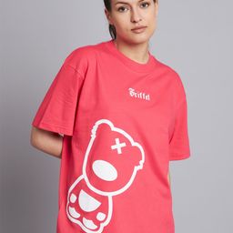 GRIFFEL Graphic Printed Drop Shoulder Cotton Baggy T-shirt-image-95