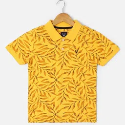 Allen Solly Junior Boys Printed Polo Collar Cotton Tshirt-image-45