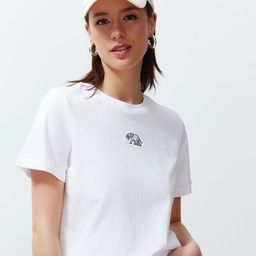 Trendyol Graphic Self Design Round Neck Cotton Regular T-shirt-4
