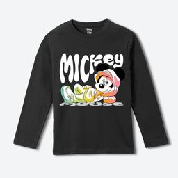 Wear Your Mind Boys Mickey Mouse Graphic Printed Round Neck Pure Cotton T-shirt-picture-15