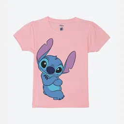 YK Disney Girls Disney Graphic Printed Puffed Sleeves Pure Cotton T-shirt-image-31