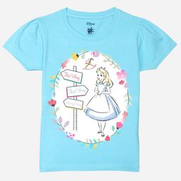 YK Disney Girls Printed Extended Sleeves Pure Cotton Applique T-shirt-image-26