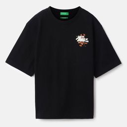 United Colors of Benetton Boys Typography Printed Round Neck Pure Cotton Oversized T-shirt-picture-6