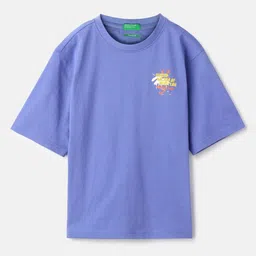 United Colors of Benetton Boys Typography Printed Round Neck Pure Cotton Oversized T-shirt-picture-45