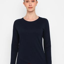 appulse Raglan Sleeves Tulip Hemline Relaxed Fit Cotton Sports T-shirt-image-79