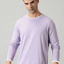 THE HOLLANDER Round Neck Long Sleeves Pure Cotton T-shirt-image-42