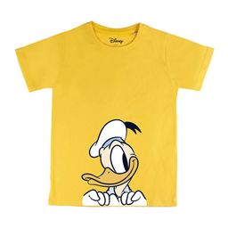 Disney by Wear Your Mind Boys Yellow  White Donald Duck Printed Pure Cotton T-shirt-image-98