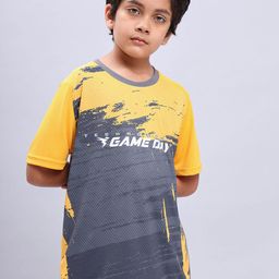 Technosport Boys Typography Printed Antimicrobial Slim Fit Sports T-shirt-image-23