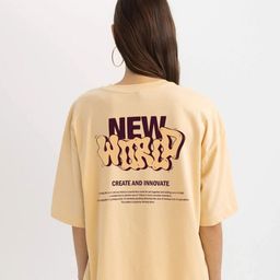 MISCHIEF MONKEY Printed Round Neck Short Sleeves Cotton T-shirt-image-69