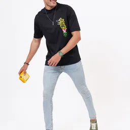 ZU Typography Printed Oversized Cotton T-shirt-image-56