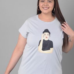 Club York Plus Size Graphic Printed Round Neck Shirt Sleeves T-shirt-image-47