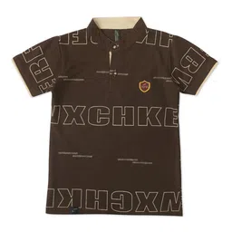 earth conscious Boys Typography Printed Mandarin Collar T-shirt-picture-17