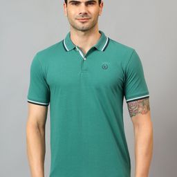 Cantabil Polo Collar Half Sleeve Cotton T-shirt-image-76