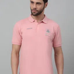 Cantabil Polo Collar Short Sleeves Applique Cotton T-shirt-image-14