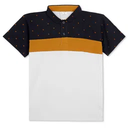 BAESD Boys Colourblocked Polo Collar Regular Fit Casual T-shirt-image-99