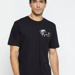 Mast & Harbour Round Neck Short Sleeves Cotton T-shirt-image-34
