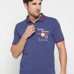 Being Human Typography Printed Polo Collar T-shirt-image-18