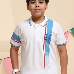 Monte Carlo Boys Striped Polo Collar T-shirt-40