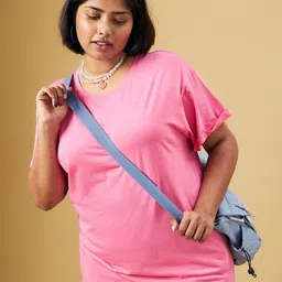Bewakoof Plus Size Oversized Cotton T-shirt-image-49