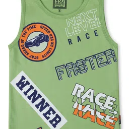 Gini and Jony Boys Typography Printed Round Neck Sleeveless T-shirt-image-29