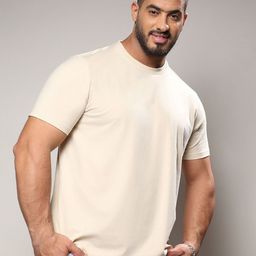 Instafab Plus Regular Fit Cotton Knitted T-shirt-picture-3